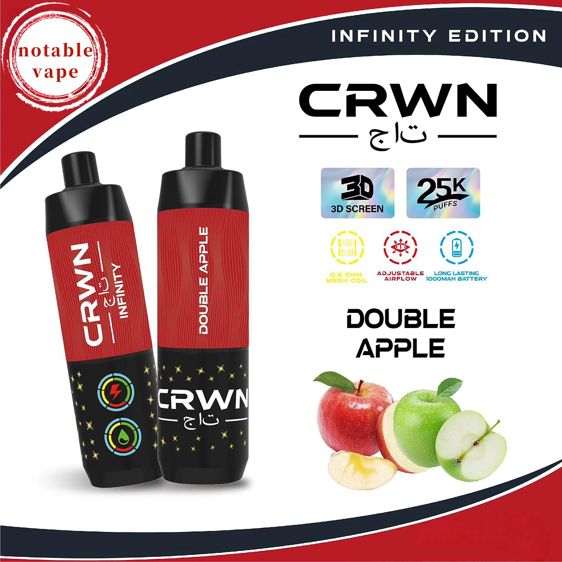 cbdb35_75ac95d7d40f4060be8312a33874077dmv2.webp Crwn Infinity – Double Apple – 25,000 - Image 1